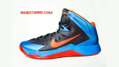 Zapatilla baloncesto Nike Zoom Hyperquickness Naranja, Azul y Negro. Cómoda, ligera, con excelente amortiguación