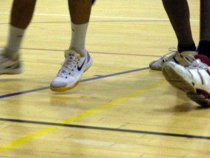 Zapatillas de baloncesto en acción de juego