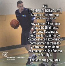 Campus Baloncesto JGBasket. Jota Cuspinera en directo