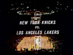 Final NBA 1972. Logo NBA. Cartel TV ABC. Knicks - Lakers