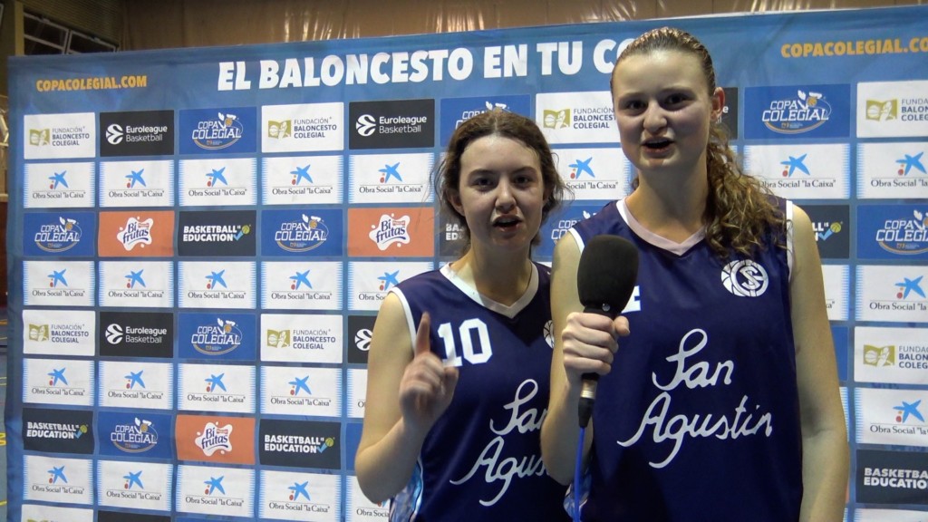 Elena Alaix y Julia De Juan, jugadoras de San Agustín. Copa Colegial Madrid 2018
