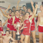 CAI Zaragoza. Equipo campeón de la Copa del Rey Baloncesto 1990. Foto Luis Melendo
